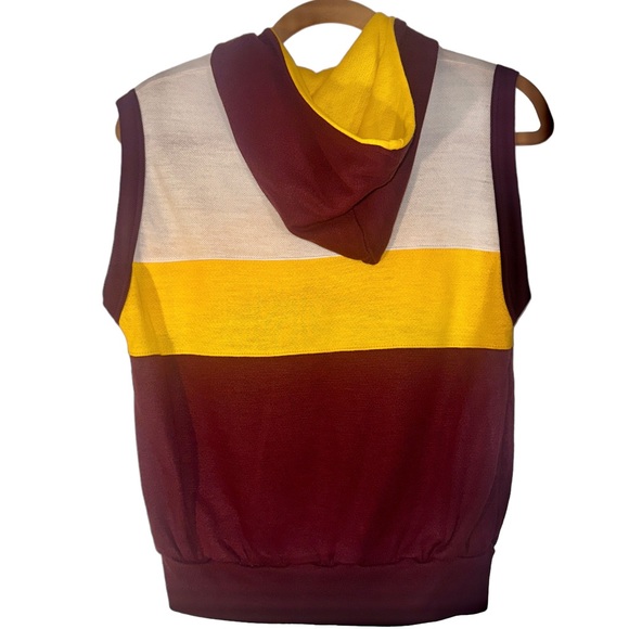 BIKE Hooded Sleeveless Pullover Sweatshirt Womens Small Fleece Fall Colors - Picture 2 of 8